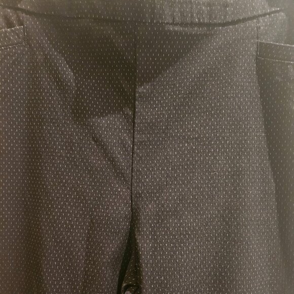 Chico's comfy Neutral 1.5 stretchy black anklewhite Polkadot pants pockets   M - Picture 5 of 5